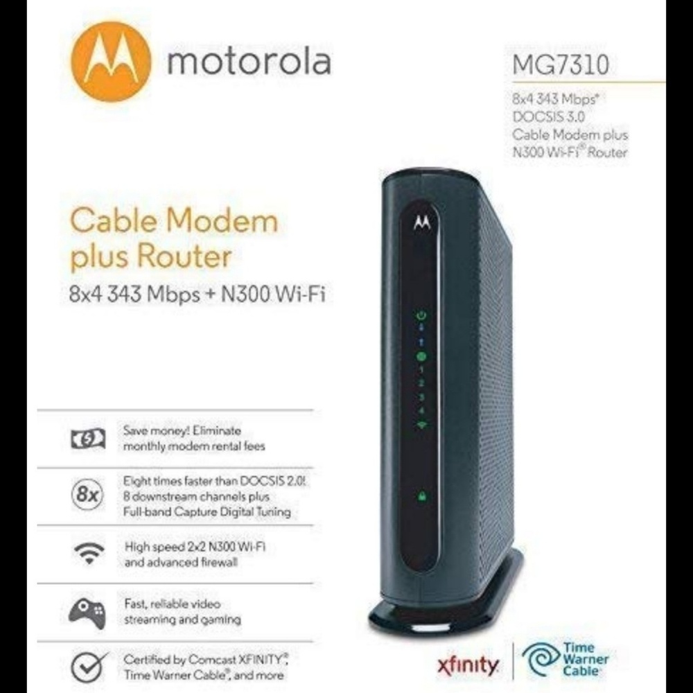 Motorola cable modem AND router!!